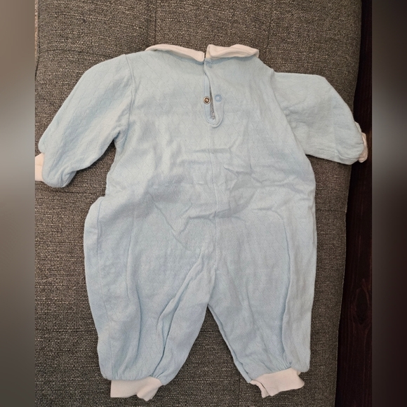 Set Of 4 Vintage Baby Blue Rompers Sets Carter's, Bright Future, Baby Bear - Picture 9 of 16